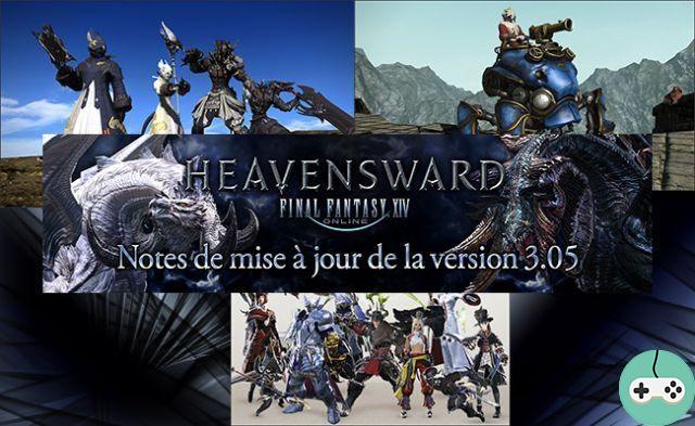 ▷ Notas del parche 3.05 de FFXIV 🎮